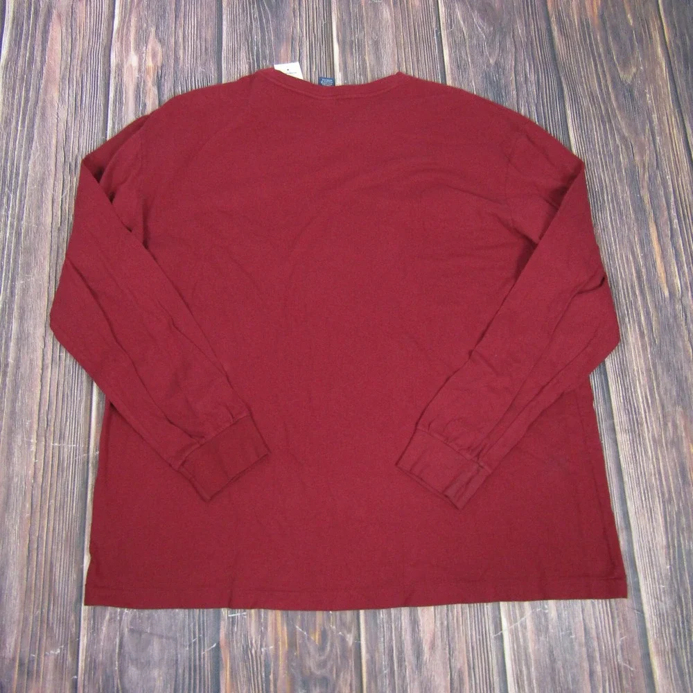 Polo‎ Ralph Lauren NWT Red Crewneck Long Sleeve Tee Shirt Mens XL